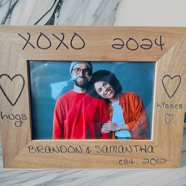 Create Your Own Personalized Picture Frame 4x6 Engraved Custom Picture Frame, Personalized Frame, Valentine's Day Gift , Anniversary, XOXO