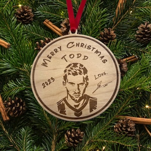 Personalized Messi Ornament: Laser Engraved Soccer Fan Gift