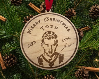 Personalisiertes Messi Ornament: Lasergraviertes Geschenk für Fußballfans