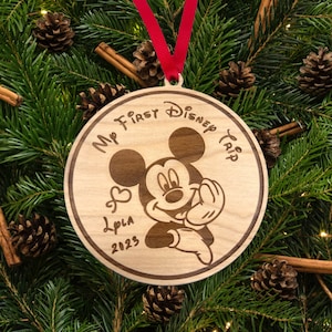 First Trip to Disney Personalized Ornament, Disney World Ornament, Magic Kingdom Ornament, Mickey Ornament, Mouse Ornament, First Trip