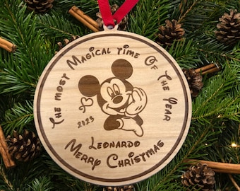 Maus Weihnachten Ornament, Disney Ornament, Einzigartige Ornament, Kid Weihnachtsschmuck, Baby erstes Weihnachten, Magic Time Ornament