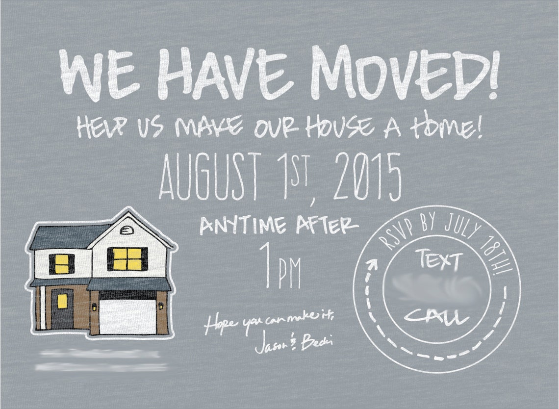 Personalized Housewarming Invitation Design Etsy