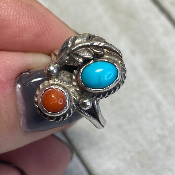 Vintage Southwest Native American Style Ring Turq… - image 2