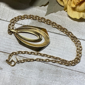 Crown Trifari Pendant Necklace MCM Mid Century 1960s