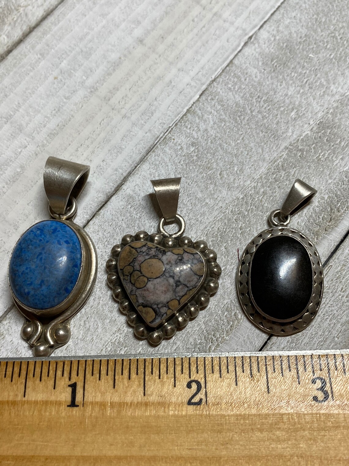 Vintage .925 Mexican Silver Pendants Etsy
