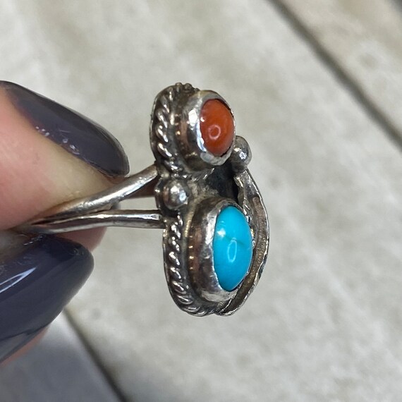 Vintage Southwest Native American Style Ring Turq… - image 4