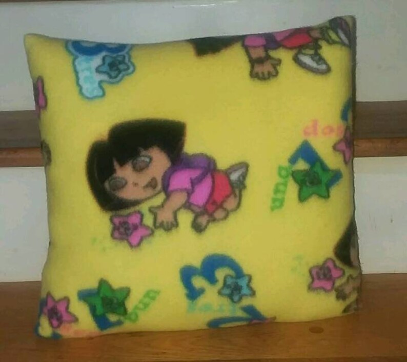 Dora The Explorer Yellow Throw Pillow Handmade Cushion Approx Etsy
