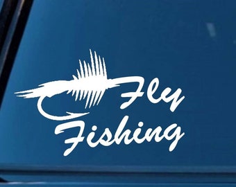 Fly Fishing Decal Sticker F1091 for Car Truck SUV Van Window Wall Mirror  Boat Trailer