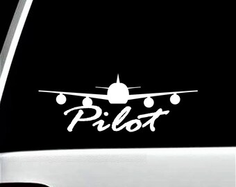 Piper Aircraft Pilot Jet Logo Vinyl Sticker Decal Car Bumper Truck Wall
