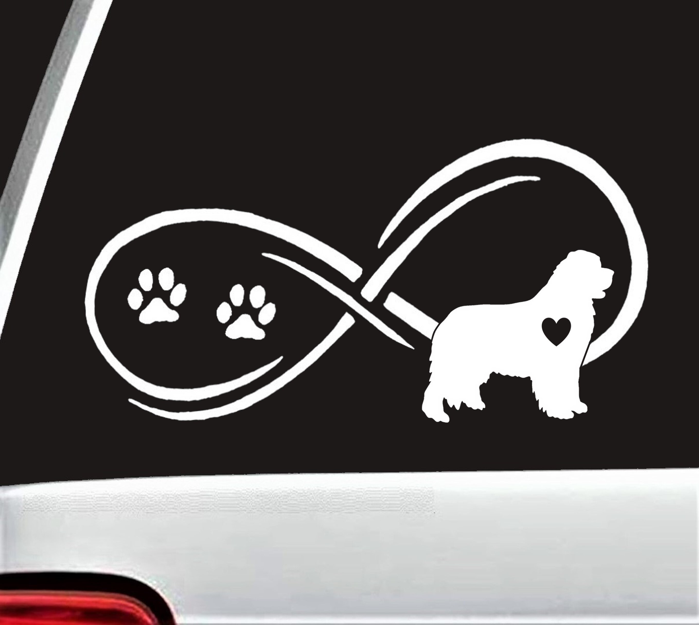 V01 Newfie Newfoundland Dog Sign Decal Car Window Sticker Landseer on Board 