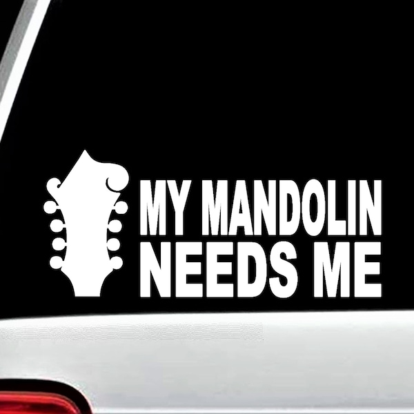 Mandolin Decal Sticker | Bluegrass Music Mandolin Decal | Gift for Mandolin Player | Mandolin Accessories | M1060
