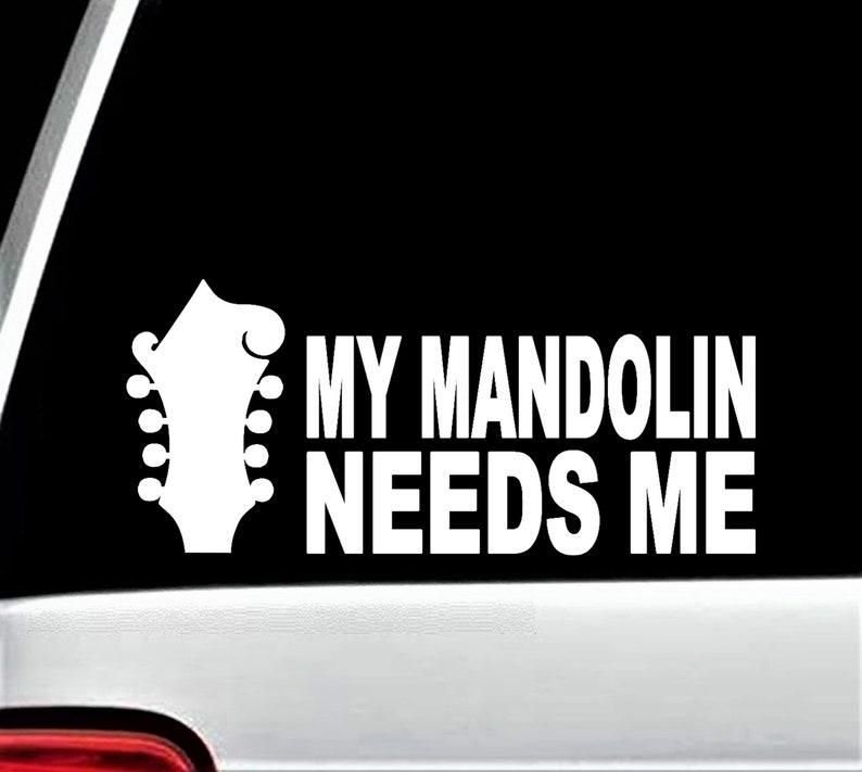 Mandolin Decal Sticker Bluegrass Music Mandolin Decal Gift for Mandolin Player Mandolin Accessories M1060 image 1