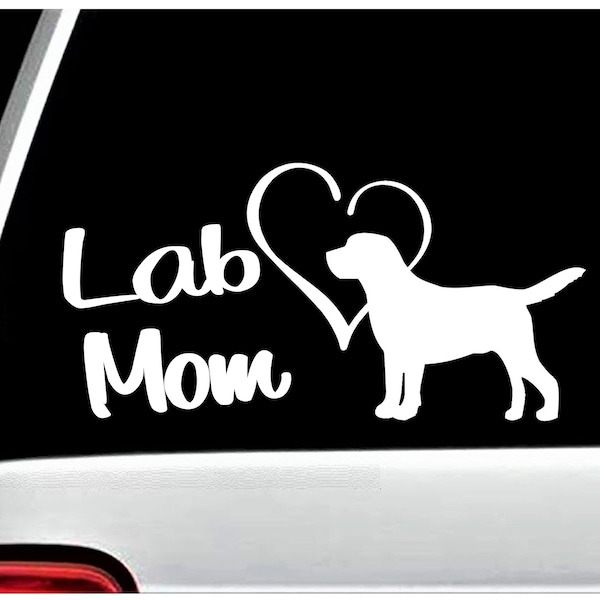 Lab Mom Decal for Car Window | Labrador Retriever Decal Sticker | BG 757