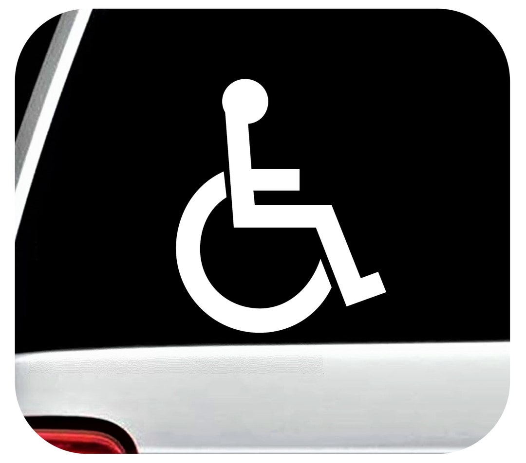 Handicap Wheelchair Symbol Vinyl Decal, Wheelchair Disabled Sticker for Car Window Etsy