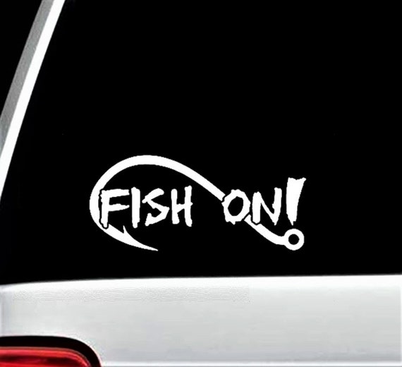 Fish on Decal Fishing Sticker for Car Truck Boat Trailer Fish Like A Girl  A1154 