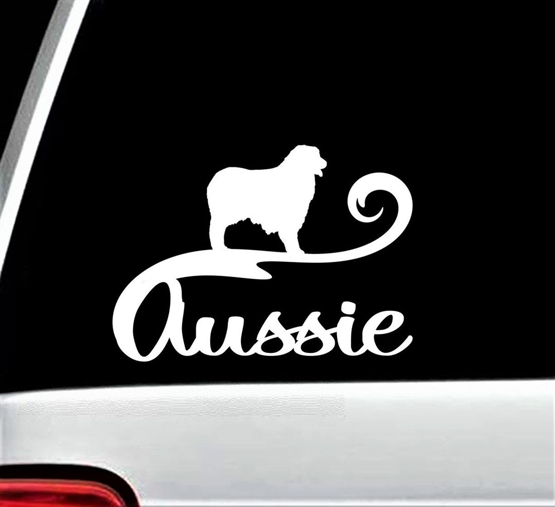 Aussie Australian Shepherd Car Decal Sticker for Window 7 Inch BG 268