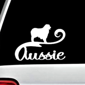 Aussie Australian Shepherd Car Decal Sticker for Window 7 Inch BG 268