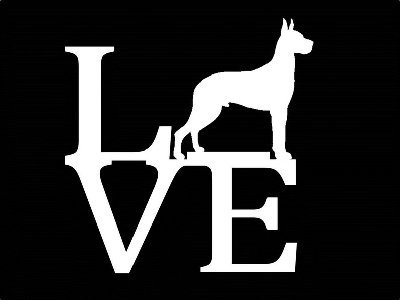 B1005 Great Dane Love Dog Decal Sticker for Car Truck SUV Van | Etsy