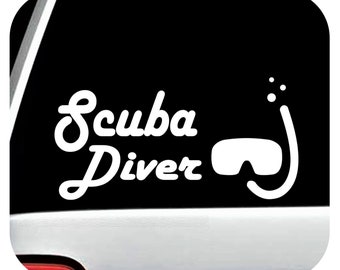 Decal for Scuba Diver, Scuba Diving Decal Sticker