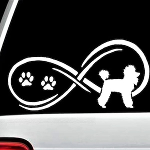 Poodle Dog Infinity Decal Sticker for Car Window | H1002