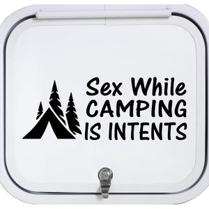 Funny Sex While Camping Hiker Hiking Camper Tent Decal Sticker for Car