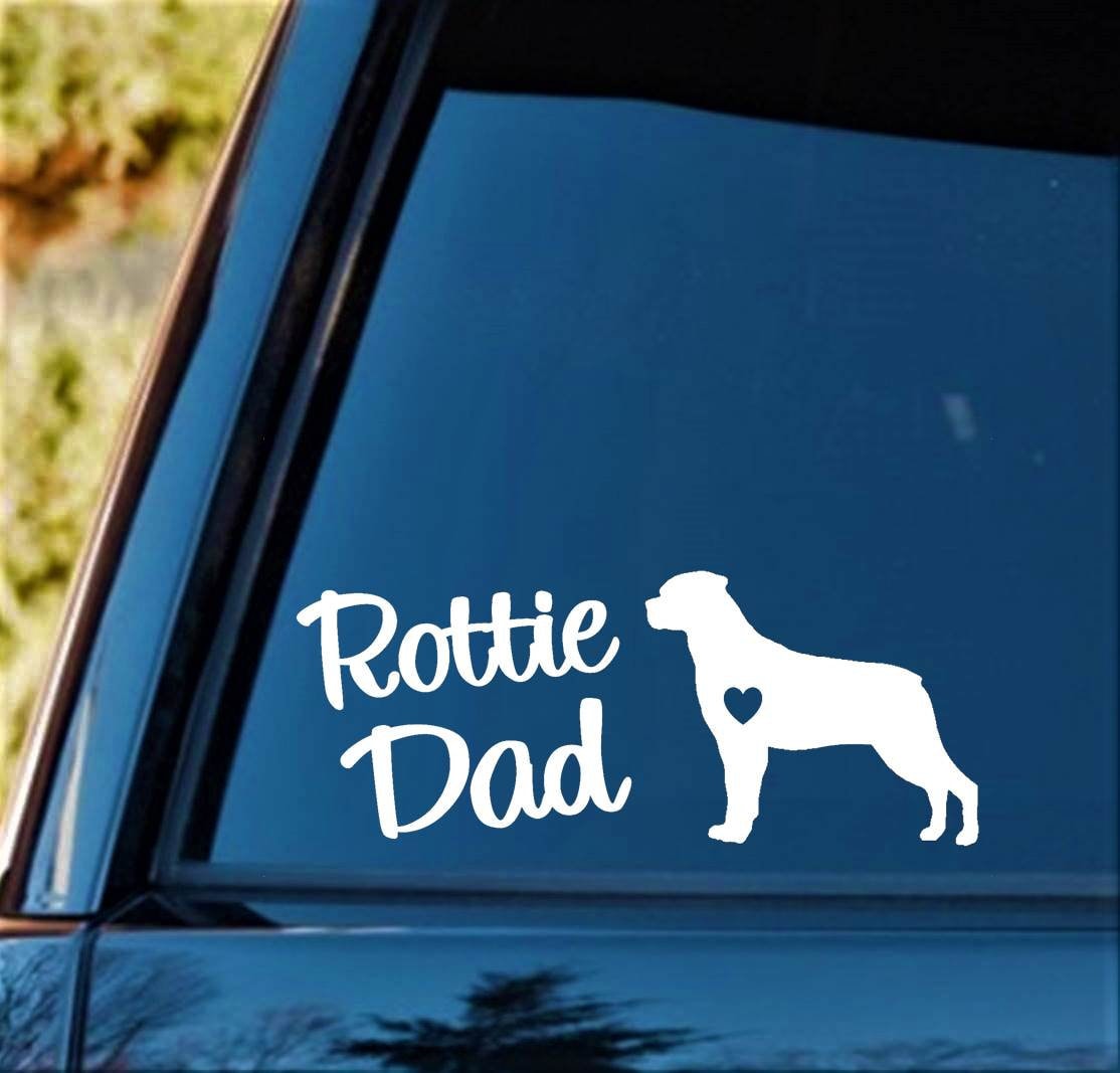 Rottie Dad Rottweiler Dog Breed Decal Sticker for Car Window Etsy