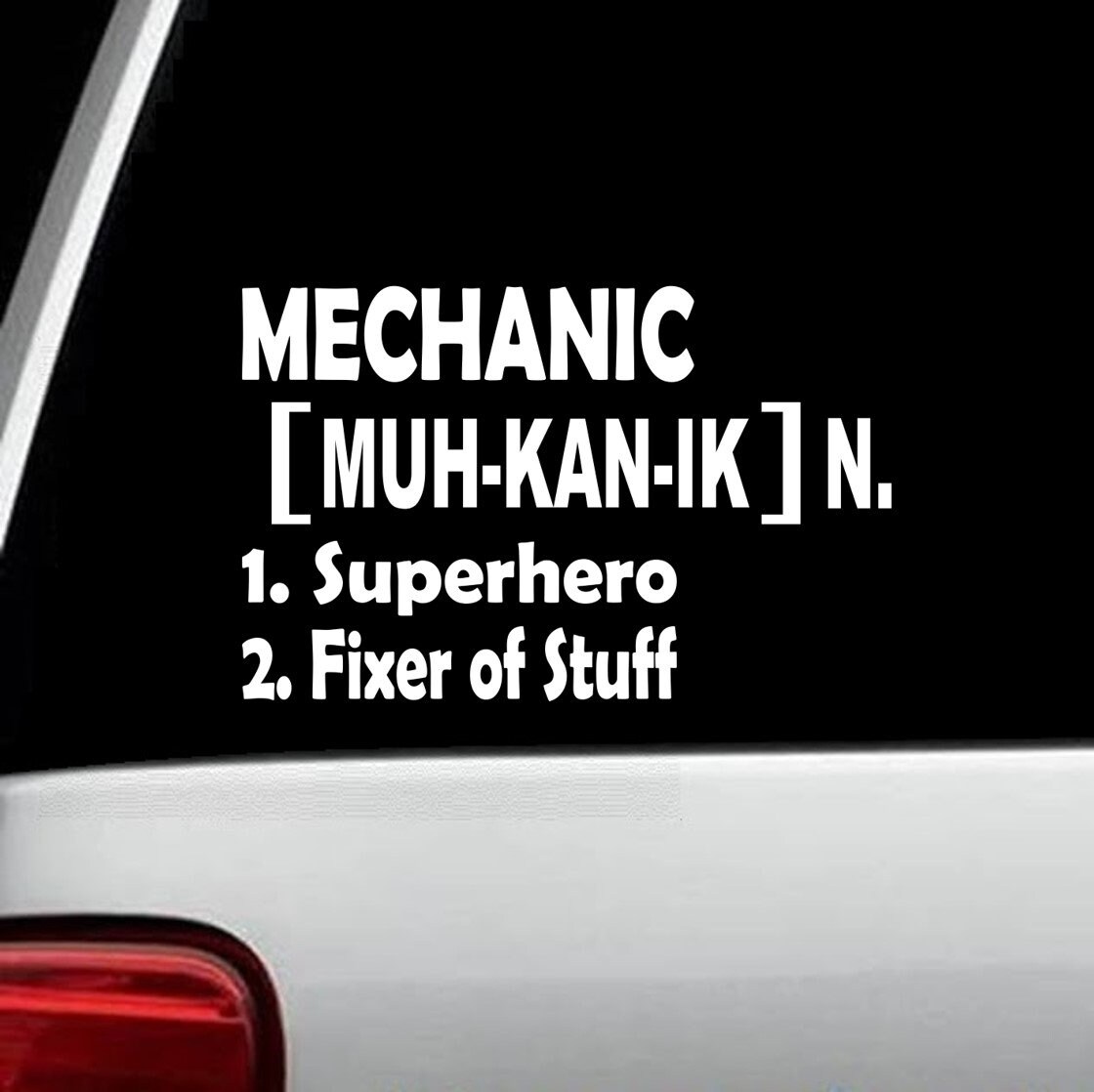 Mechanic Decal Sticker for Car Window BG 356 | Etsy