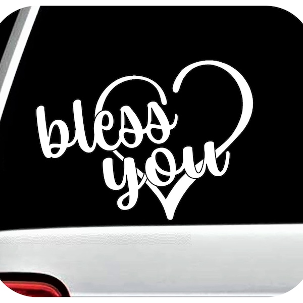 Bless You Vinyl Decal, Bless You Sticker for Mirror | BG 941