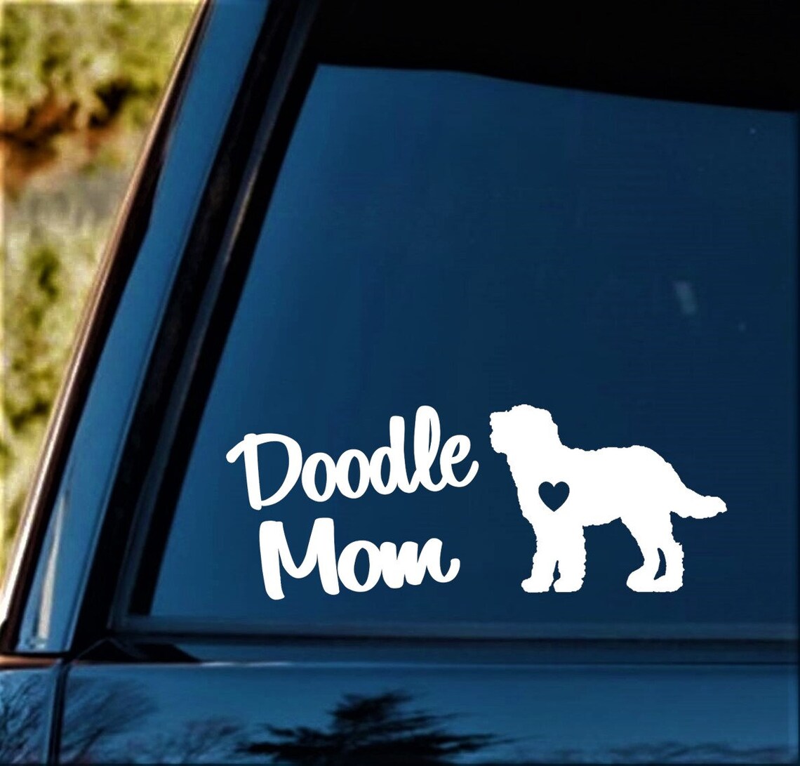 Doodle Mom Labradoodle Decal Sticker for Car Window 8 Inch BG 275 ...