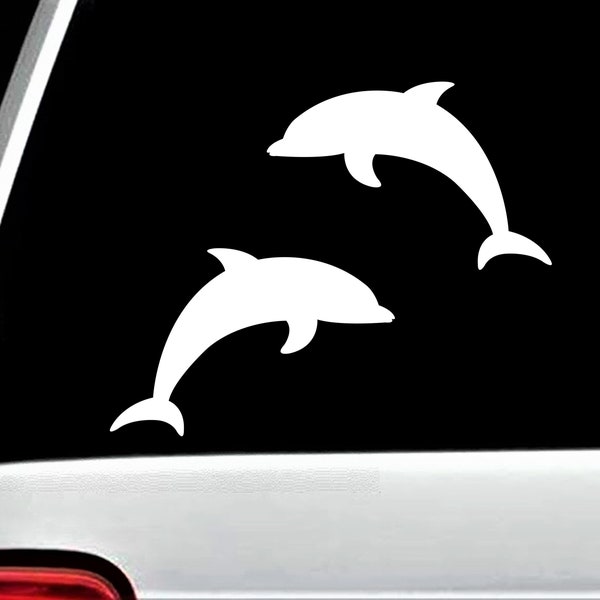 Dolphin Decal Sticker for Car Window | 2-Count Dolphin Stickers | BG 663