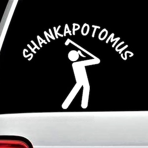 Shankapotomus Golf Club Driver Tee Funny Decal Sticker Golfer Gift Accessory