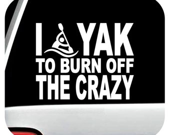Kayak Vinyl Decal Sticker | Custom Kayak Decal | Outdoors Stickers | Funny Kayak Sticker | Water Bottle Sticker | Laptop Decal
