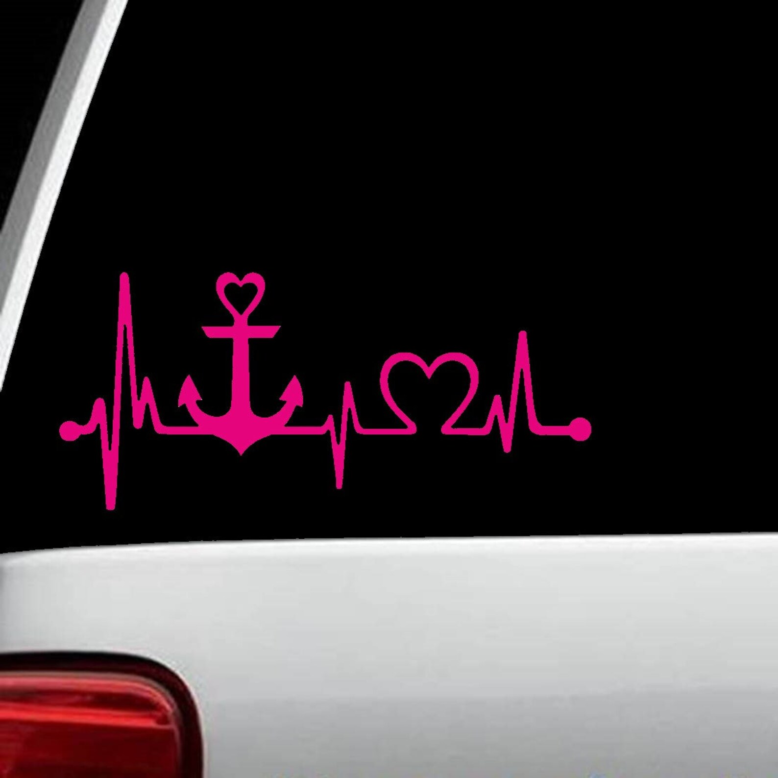 Boating Decal for Car Window Anchor Heartbeat Lifeline Decal Etsy