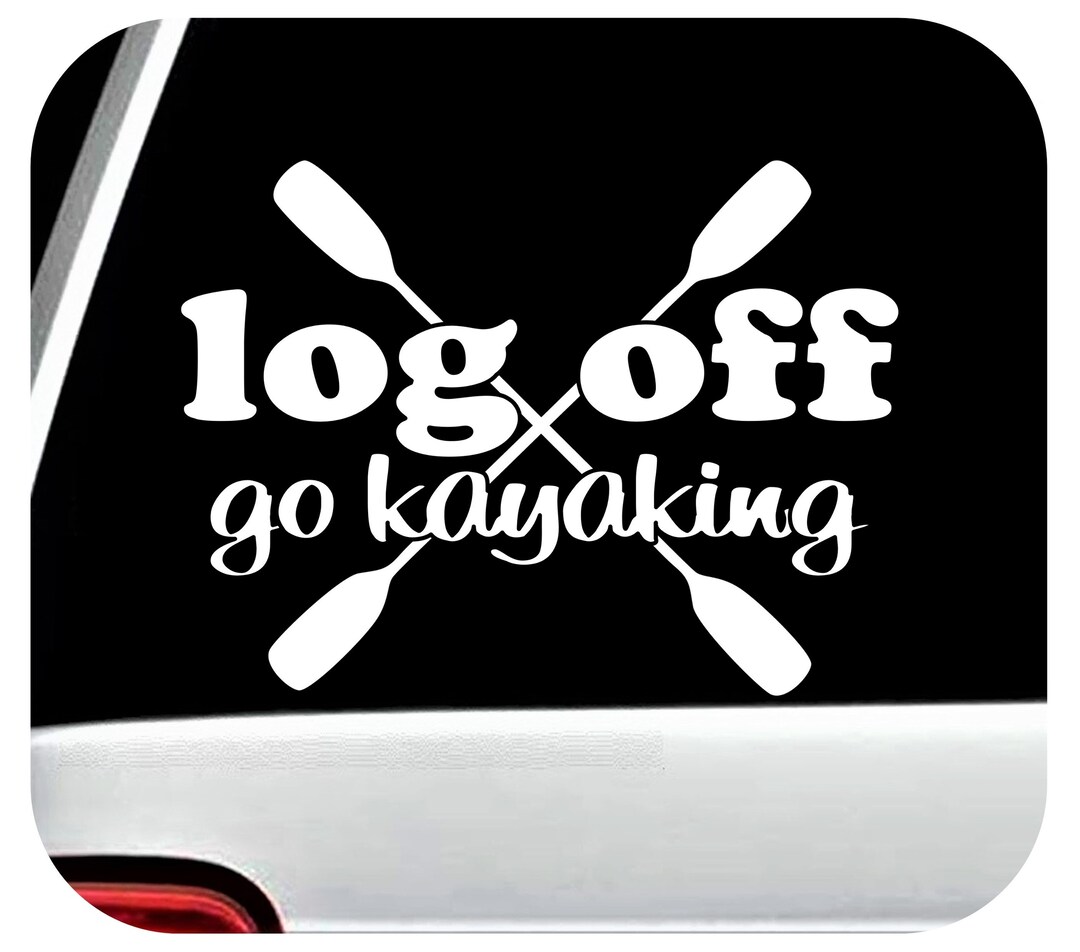 Kayak Decal Go Kayaking Sticker for Car Window Gift for Kayaker Outdoor