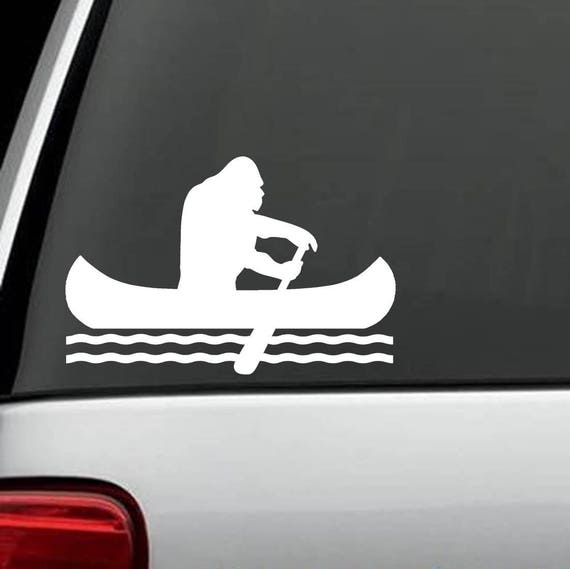 c1155 bigfoot sasquatch big foot canoe decal sticker