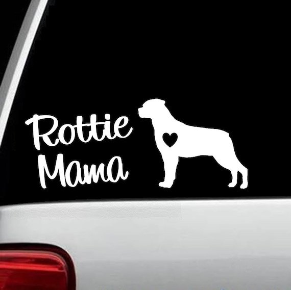 Rottweiler Rottie Mama Dog Decal Sticker for Car Window 8 Inch BG 155A