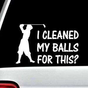 Funny Golf Decal Sticker for Car Truck SUV Van Window or Laptop Golf Cart Driver Iron Putter Tee Glove Bag | A1042