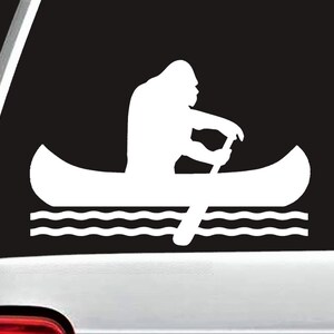 Bigfoot Sasquatch Big Foot Canoe Decal Sticker Camping Hiking Outdoors Art | C1155