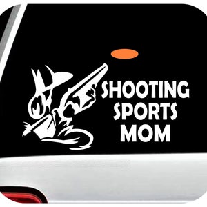 Shooting Sports Mom Decal | Skeet Sport Trap Shooting Decal Sticker for Car Window BG 982