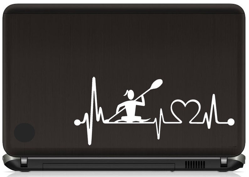 Girl Kayak Decal Sticker for Car Window Kayak Heartbeat Etsy