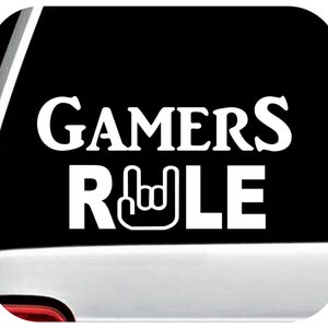 Gamers Rule Gamer Video Game Skins Gaming Decal PC Gaming Sticker