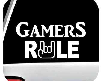 Gamers Rule Gamer Video Game Skins Gaming Decal PC Gaming Sticker