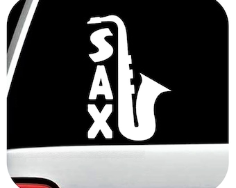 Sax Saxophone Decal | Sticker for Saxophone Player | Jazz Blues Music Vinyl Art  | L1061