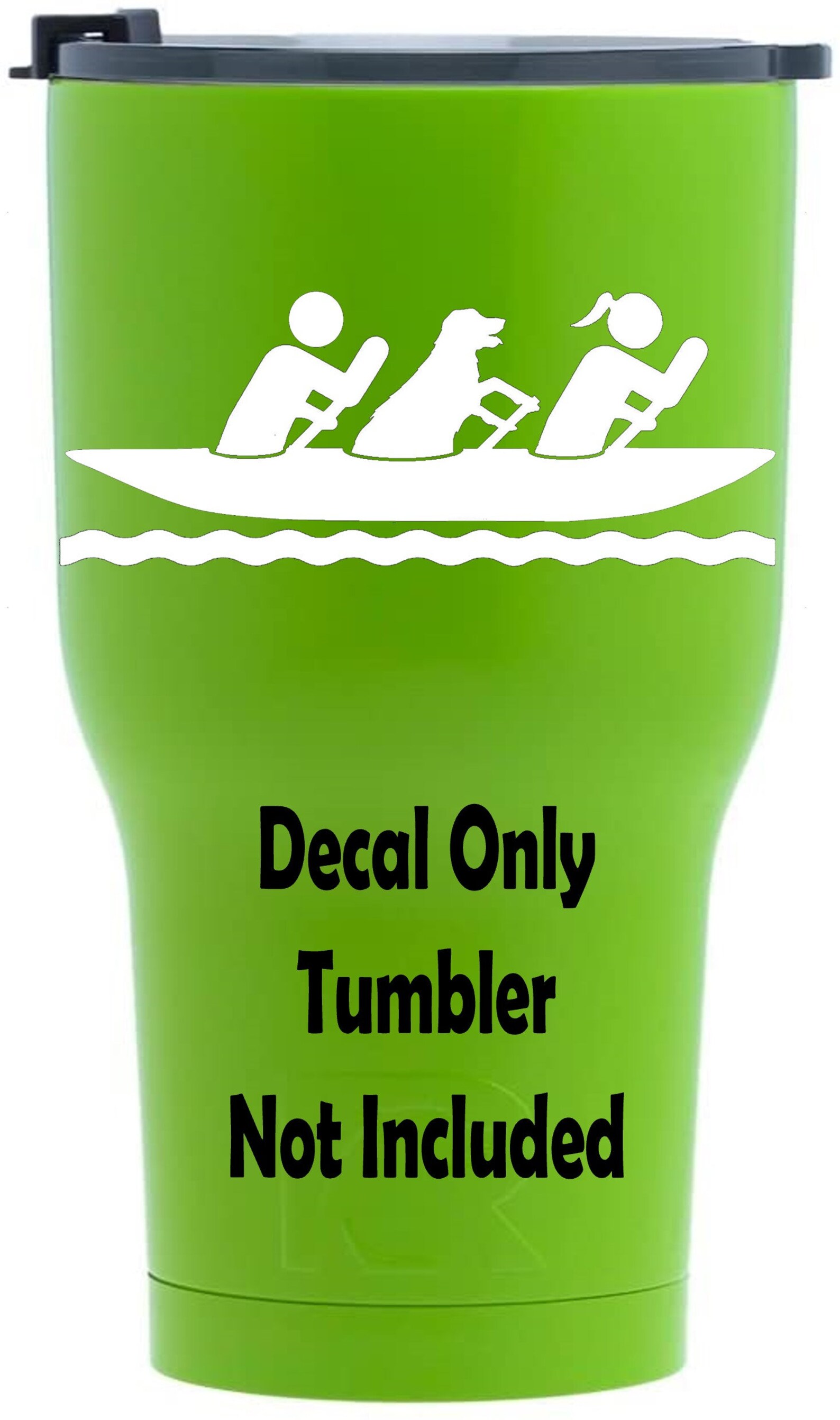 Kayak Decal Sticker With Dog for Car Window Kayaking With Etsy