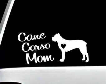 Cane Corso Dog Breed Car Sticker Decal - White Vinyl, Customizable Text, UK Made 8 thumbnail image