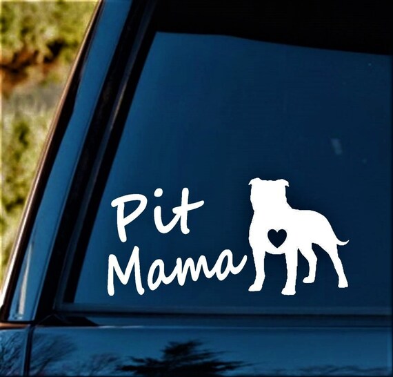 Pit Bull Mama Pitbull Decal Sticker for Car Window 7.50 Inch BG 136