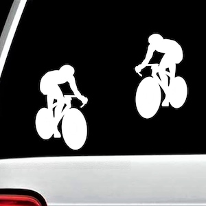 Bicycle Cycling Decal Sticker Set for Car Window Tumbler | BG 521