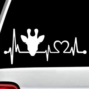 Giraffe Heartbeat Lifeline Decal Sticker for Car Window | BG 568