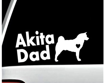 Akita Dad Dog Breed Decal Sticker for Car Window | A1196