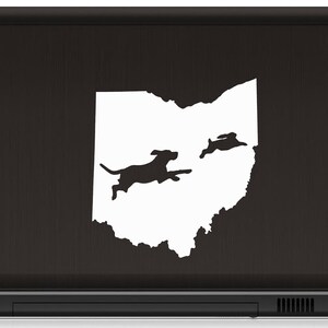 Ohio Beagle Dog Chasing Rabbit Decal Sticker for Car Window BG 767 - Etsy